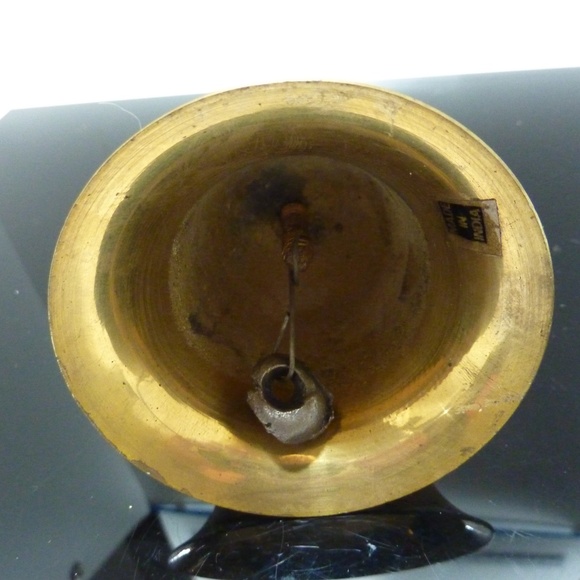 Vintage Brass Angel Bell Winged Cherub with BELL - Picture 5 of 8